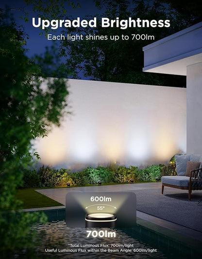 Govee Outdoor Spot Lights 2, IP67 Waterproof Spotlights, RGBWIC, 2 Pack | Landscape Lights Work with Matter, Alexa, and Google Assistant, Color Changing Ourdoor Light for Patio, Yard, Garden