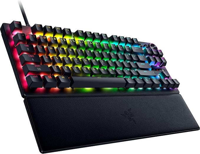 Razer Huntsman V3 Pro TKL 8KHz Esports Gaming Keyboard, Black | Analog Optical Switches Gen 2, 8KHz Polling, Razer Snap Tap, Rapid Trigger, Adjustable Actuation, Media Controls