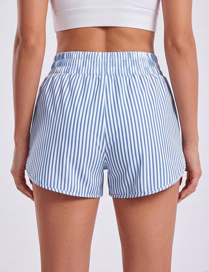 Blooming Jelly Women's Quick-Dry Running Shorts Workout Sport Layer Active Shorts with Pockets 1.75"