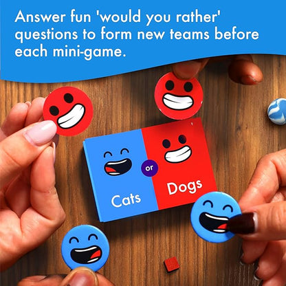 Big Potato Mini Game Party: 101 Mini Games 1 Star Player, Family Board Game for 2-8 Players, Perfect for Family Game Night or with Friends