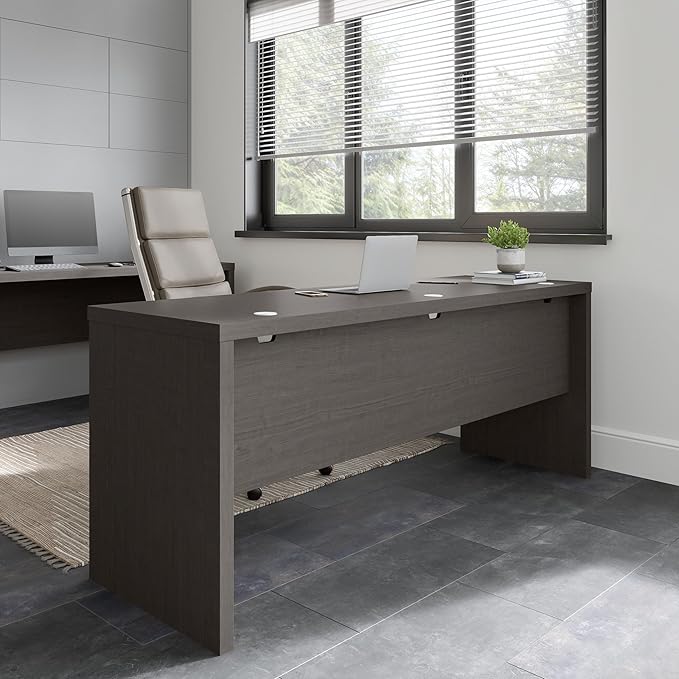 Bush Business Furniture Echo Computer Desk, 72W, Charcoal Maple