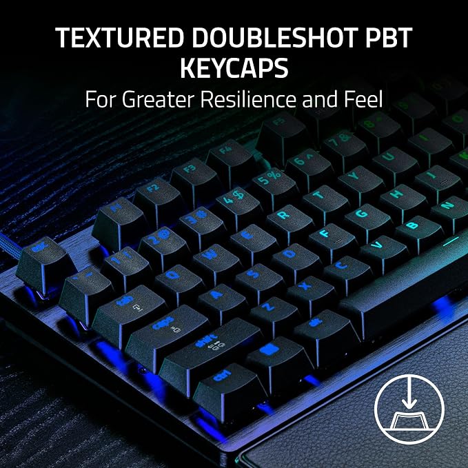 Razer Huntsman V3 Pro TKL 8KHz Esports Gaming Keyboard, Black | Analog Optical Switches Gen 2, 8KHz Polling, Razer Snap Tap, Rapid Trigger, Adjustable Actuation, Media Controls