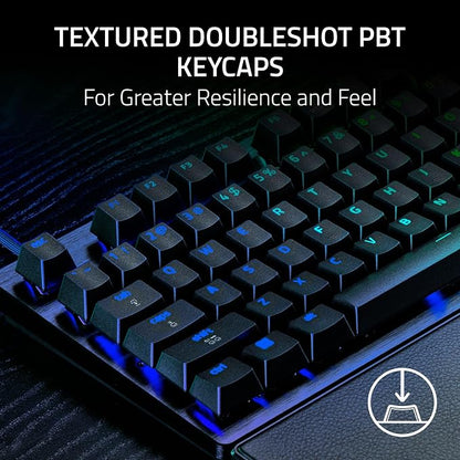 Razer Huntsman V3 Pro TKL 8KHz Esports Gaming Keyboard, Black | Analog Optical Switches Gen 2, 8KHz Polling, Razer Snap Tap, Rapid Trigger, Adjustable Actuation, Media Controls