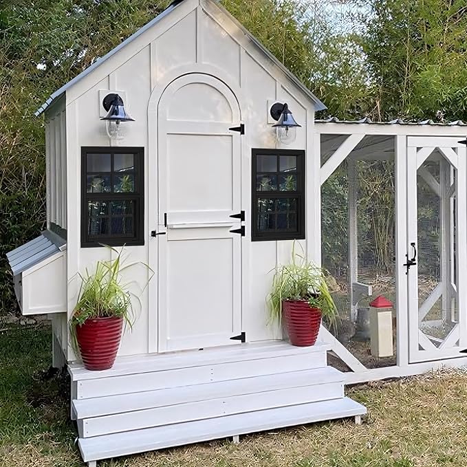 Shed Windows 2 Pack, Chicken Coop Windows 14" x 21" Black | Flush Mounted Small Windows with Tempered Glass and Fiberglass Screen for Shed, Barns, Playhouse, Household, Garage