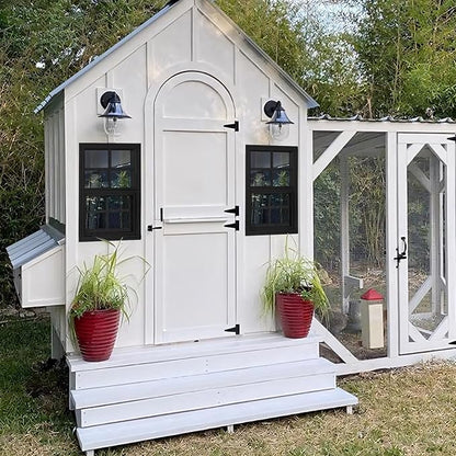 Shed Windows 2 Pack, Chicken Coop Windows 14" x 21" Black | Flush Mounted Small Windows with Tempered Glass and Fiberglass Screen for Shed, Barns, Playhouse, Household, Garage