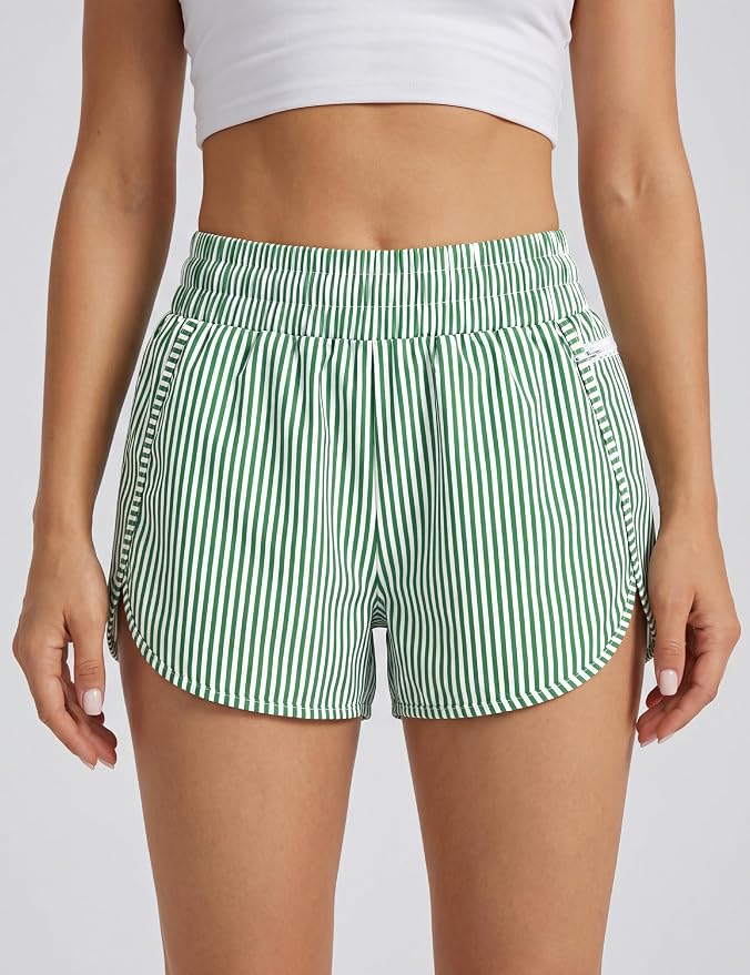 Blooming Jelly Women's Quick-Dry Running Shorts Workout Sport Layer Active Shorts with Pockets 1.75"