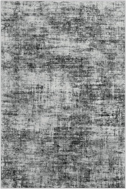 5x7 Area Rugs Washable Rug: Modern Abstract Living Room Rug Soft Anti-Skid Thin Carpet Indoor Floor Non-Shedding Carpets for Bedroom Dining Room Farmhouse Nursery Home Office - Black