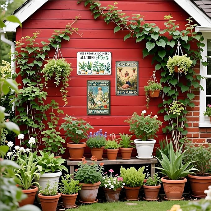 Garden Metal Tin, Yes I Do Need All These Plants Sign | Funny Wall Art for Outside Porch Yard Patio Garden Wall Decor,Plant Themed Gifts for Gardening Lovers