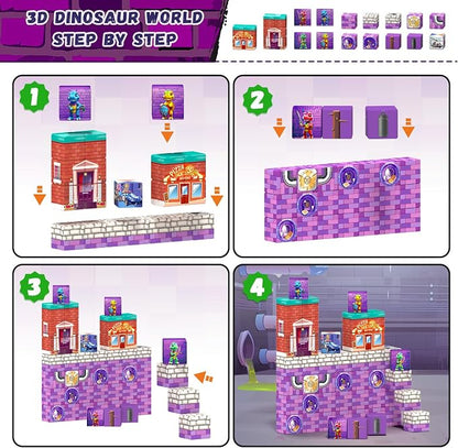 Girigi Toys for Age 5-7,Magnetic Blocks Village World,Kids Toys for 3 Year Old Boys and Girls, Birthday Gifts for Kids