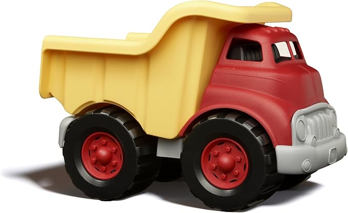 Green Toys Dump Truck in Yellow and Red - BPA Free, Phthalates Free Toys for Gross/Fine Motor Skill Development. Pretend Play , Red/Yellow