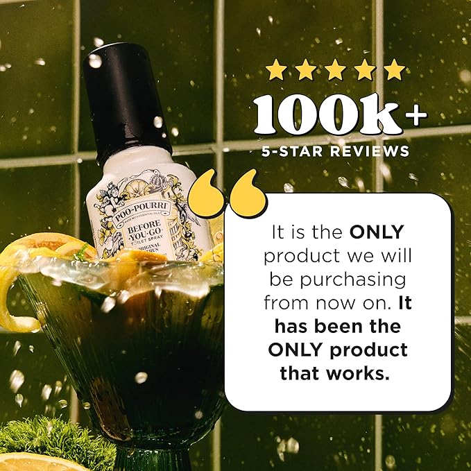 Poo-Pourri Before-you-Go Toilet Spray Bundle, Original Citrus 2 Fl Oz and Original Citrus 1 Fl Oz Pocket Travel Size - Lemon, Bergamot and Lemongrass