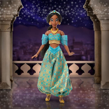 Mattel Disney Princess Jasmine Sparkling Princess Fashion Doll & Accessories with Removable Outfit, Shoes, Necklace & Earrings, Inspired by Movie