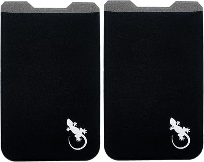 Phone Wallet - Adhesive Card Holder - Cell Phone Pouch - Stick on Lycra Pocket by Gecko - Carry Credit Cards and Cash
