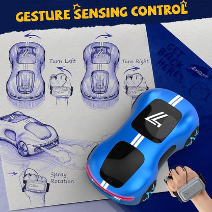 AEROQUEST Gesture Sensing Remote Control Car for Kids Gift | Remote Control Stunt Drift USB-C Charging Light Spray Sound Gesture Sensing Spotrs Birthday Holiday Gifts 2.4GHz 4WD