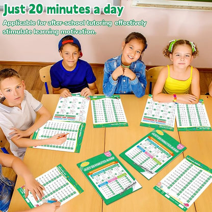 Addition and Subtraction Workbook 1st Grade Math Workbook Math Worksheets Single&Double Digit Numbers Practice Math Worksheets for Home School, 56 Pages Front and Back, 5 Question Types