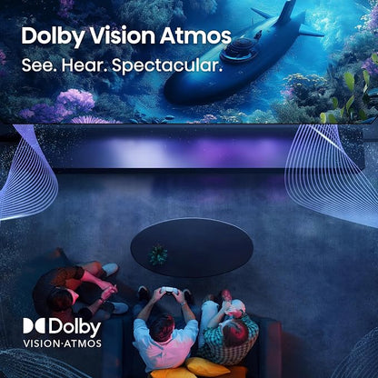 Hisense 75" E6 Cinema Series Hi-QLED 4K UHD Smart Fire TV (75E6QF) - AI Light Sensor, Dolby Vision · Atmos, Voice Remote with Alexa, Motion Rate 120, HDR 10+ Adaptive, Game Mode Plus