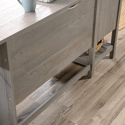 Sauder Cottage Road L-Desk, L: 65.12" x W: 58.66" x H: 29.76", Mystic Oak finish
