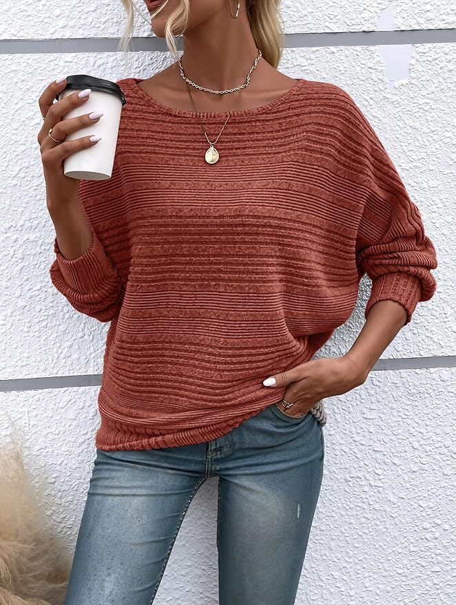 Womens Long Sleeve Shirts Crewneck Tunic Tops Pullover Sweaters Business Casual Blouses Fall Fashion 2026