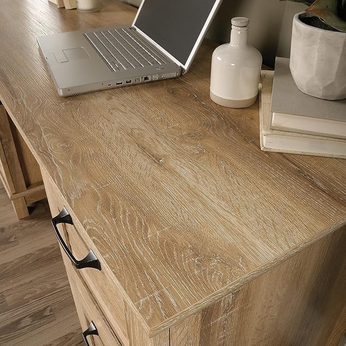 Sauder Garden Villa Desk, L: 59.06" x W: 20.71" x H: 29.80", Orchard Oak Finish