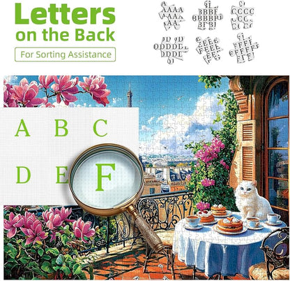 Spring Paris 1000 Piece Puzzles for Adults Clearance, Impossible Challenge Art Jigsaw Puzzle, for Gifts Party Games Family, 27.5" X 19.7" Dust-Free Puzzle
