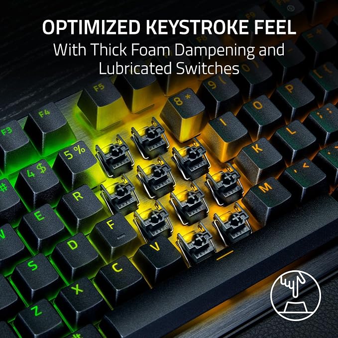 Razer Huntsman V3 Pro TKL 8KHz Esports Gaming Keyboard, Black | Analog Optical Switches Gen 2, 8KHz Polling, Razer Snap Tap, Rapid Trigger, Adjustable Actuation, Media Controls