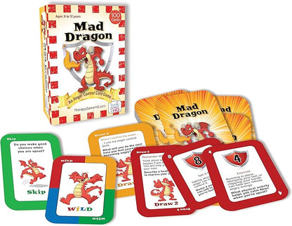 Mad Dragon - an Anger Control Card Game for Kids Aged 6 to 12 | Fun Therapeutic Game Teaching Anger Management to Kids aged 6 to 12