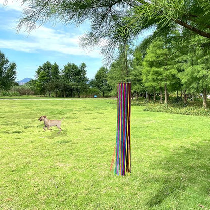 Satin Ribbon Windsock Streamer, Outdoor Decorations for Your Patio, Garden, Yard, Dock and Camper, 60-Inch