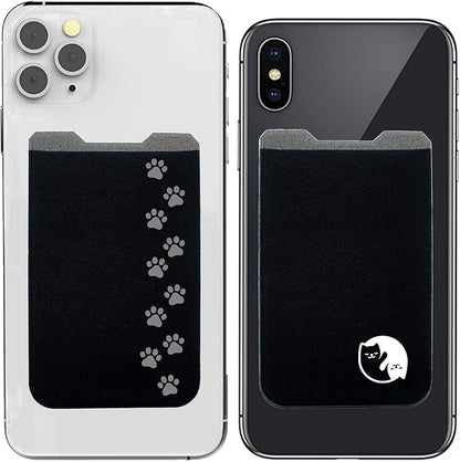 Phone Wallet - Adhesive Card Holder - Cell Phone Pouch - Stick on Lycra Pocket by Gecko - Carry Credit Cards and Cash