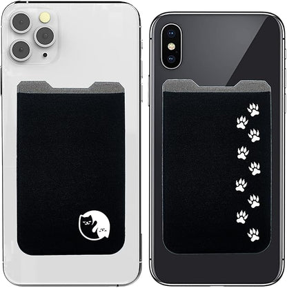 Phone Wallet - Adhesive Card Holder - Cell Phone Pouch - Stick on Lycra Pocket by Gecko - Carry Credit Cards and Cash