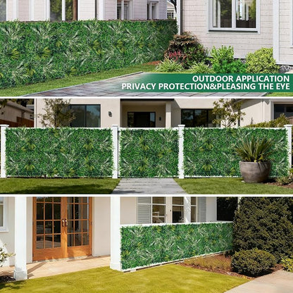 Grooy 20"X20" Grass Wall, 12PCS Boxwood Panels UV-Protected Faux Grass Backdrop Wall,Greenery Privacy Hedge Screen for Outdoor Garden Patio, Indoor Party Balcony Fence Decor