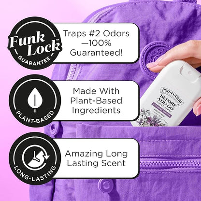 Poo-Pourri Before-You-Go Pocket Toilet Spray, Travel Essentials, Lavender Vanilla, 1 Fl Oz, Up to 50 Uses, On-The-Go Bathroom Odor Deodorizer with Essential Oils, TSA Approved Size