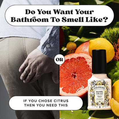 Poo-Pourri Before-you-Go Toilet Spray Bundle, Original Citrus 2 Fl Oz and Original Citrus 1 Fl Oz Pocket Travel Size - Lemon, Bergamot and Lemongrass