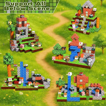 Annexfun 200 PCS Magnetic Blocks - Magnetic Building Blocks, Stacking Magnets for Kids, Sensory Toy for STEM Montessori Sensory Toys for Kids 3+ Boys and Girls Christmas Birthday Gifts