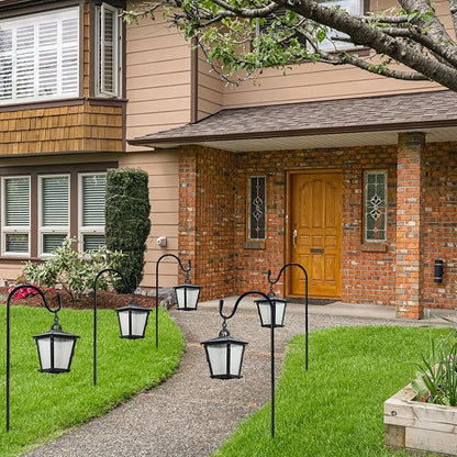 24 Pcs 24 Inch Shepherds Hook for Outdoor Adjustable Bird Feeder Pole Metal Steel Shepard Hooks for Hummingbird Stand Feeder Pole for Garden Plant, Lantern, Hanging Wedding Decor