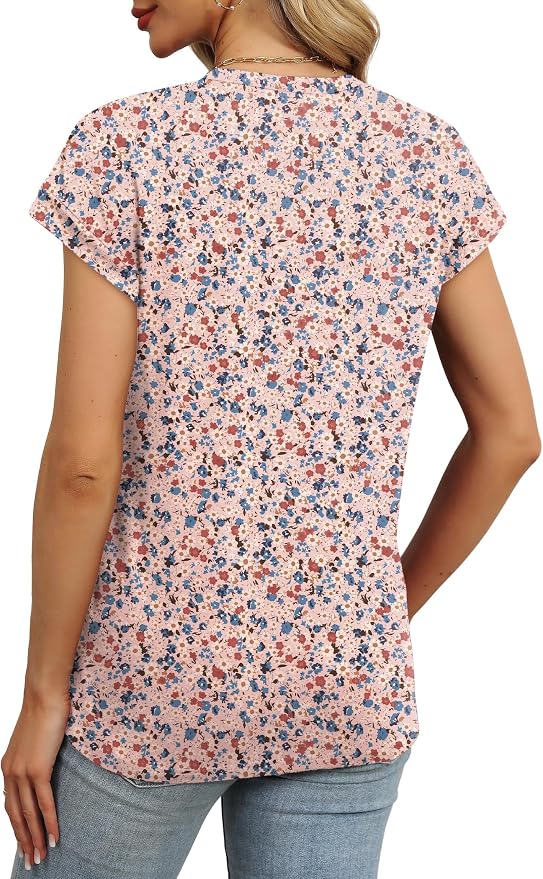 Alaroo Womens Summer Tops Short Sleeve Shirts Crew Neck Tshirt Cute Trendy Tunic Blouses (S-3XL)