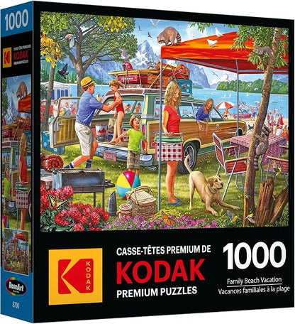 RoseArt - Kodak Premium - Family Beach Vacation - 1000 Piece Jigsaw Puzzle for Adults