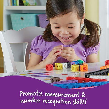 Learning Resources MathLink Cubes Early Math Activity Set - 115 Pieces, Ages 4+, Classroom Must Haves, Preschool Activities, Teacher School Supplies, Toddler Montessori Toys, Math Manipulatives