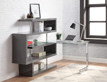 NicBex Kimberly-DW-00028-LWJ Home Office Desks, 55"x24"x54", Gray