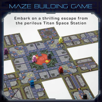 No Escape Board Game - Strategy Board Game for Adults, Family, Party - Unique Strategic Space Sabotage Traitor Maze Game with Tiles - Fun for Kids, Teenagers, Adults, 2 to 8 Players