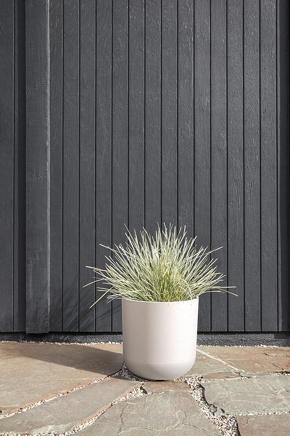 Veradek Round Lima Plastic Planter Pots for Indoor/Outdoor Garden Use, White, Suitable for Small to Large Succulent Plants, Flowers, Modern Interior Plants