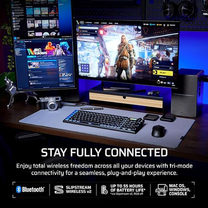 Corsair Vanguard AIR 99 Wireless Low-Profile Optical-Mechanical RGB Gaming Keyboard – QWERTY US, 99% Layout, OPX Switches, 8000Hz Hyper-Polling, Stream Deck Integration, Flashtap SOCD – Black