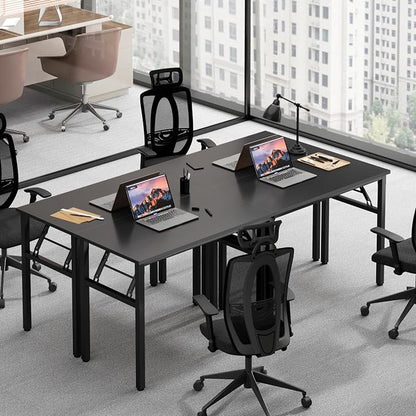 Need Office Computer Desk 35.8 Inch Sturdy Folding Laptop Table White | White Frame Writing Gaming Work Table/Foldable Home Office Desk/Sewing Table, No Assembly Required