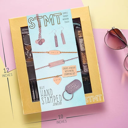 STMT D.I.Y. Hand Stamped , DIY Personalized Stamp Jewelry, Great Teenage Birthday Gift, Unique Handmade Jewelry & Name Plates, Bead Kits for Kids, Teens & Adults Ages 14+