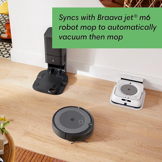 iRobot Roomba i3+ EVO (3550) Self-Emptying Robot Vacuum – Now Clean by Room with Smart Mapping, Empties Itself for Up to 60 Days, Works with Alexa, Ideal for Pet Hair, Carpets, Roomba i3+