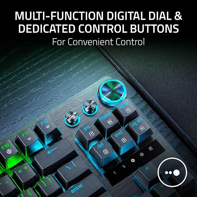 Razer Huntsman V3 Pro TKL 8KHz Esports Gaming Keyboard, Black | Analog Optical Switches Gen 2, 8KHz Polling, Razer Snap Tap, Rapid Trigger, Adjustable Actuation, Media Controls