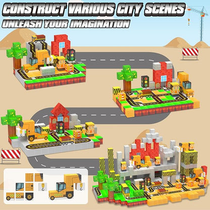 138PCS Magnetic Blocks - Magnetic Building Blocks Magnet Block Cubes Construction Set, STEM Montessori Sensory Stacking Toys for Kids Boys Girls Ages 3 4 5 6 7 8-12 Holiday Christmas Birthday Gifts