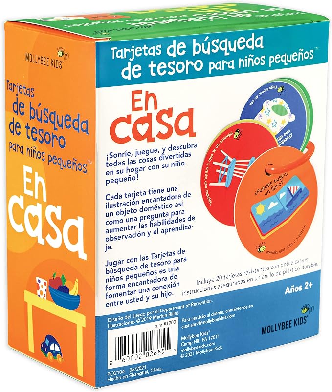 MOLLYBEE KIDS Toddler Scavenger Hunt Cards at Home (Spanish Edition) Tarjetas de busqueda de Tesoro para ninos pequenos En Casa