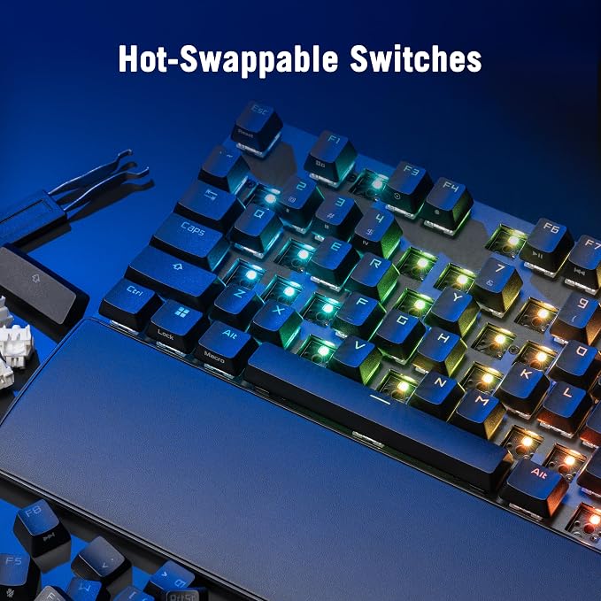 ASUS ROG Strix Scope II X Wired USB Mechanical Gaming Keyboard – 100% Full-Size, Hot Swappable Pre-lubed ROG NX Snow V2 Linear Switches, PBT Keycaps, RGB, PC/Mac Support - Black