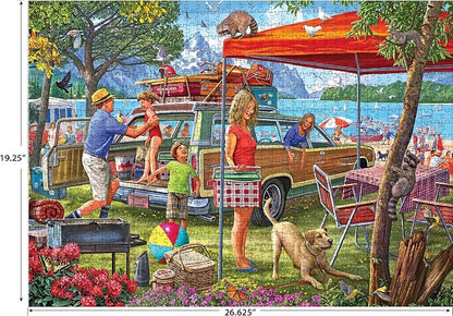 RoseArt - Kodak Premium - Family Beach Vacation - 1000 Piece Jigsaw Puzzle for Adults