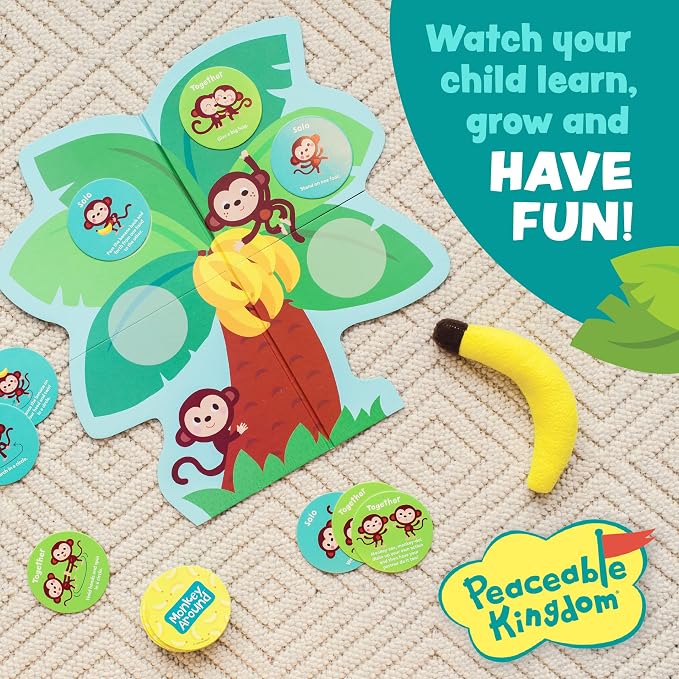 Peaceable Kingdom Monkey Around First Game for Toddlers Interactive play with Parent Ages 2+